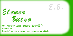 elemer butso business card